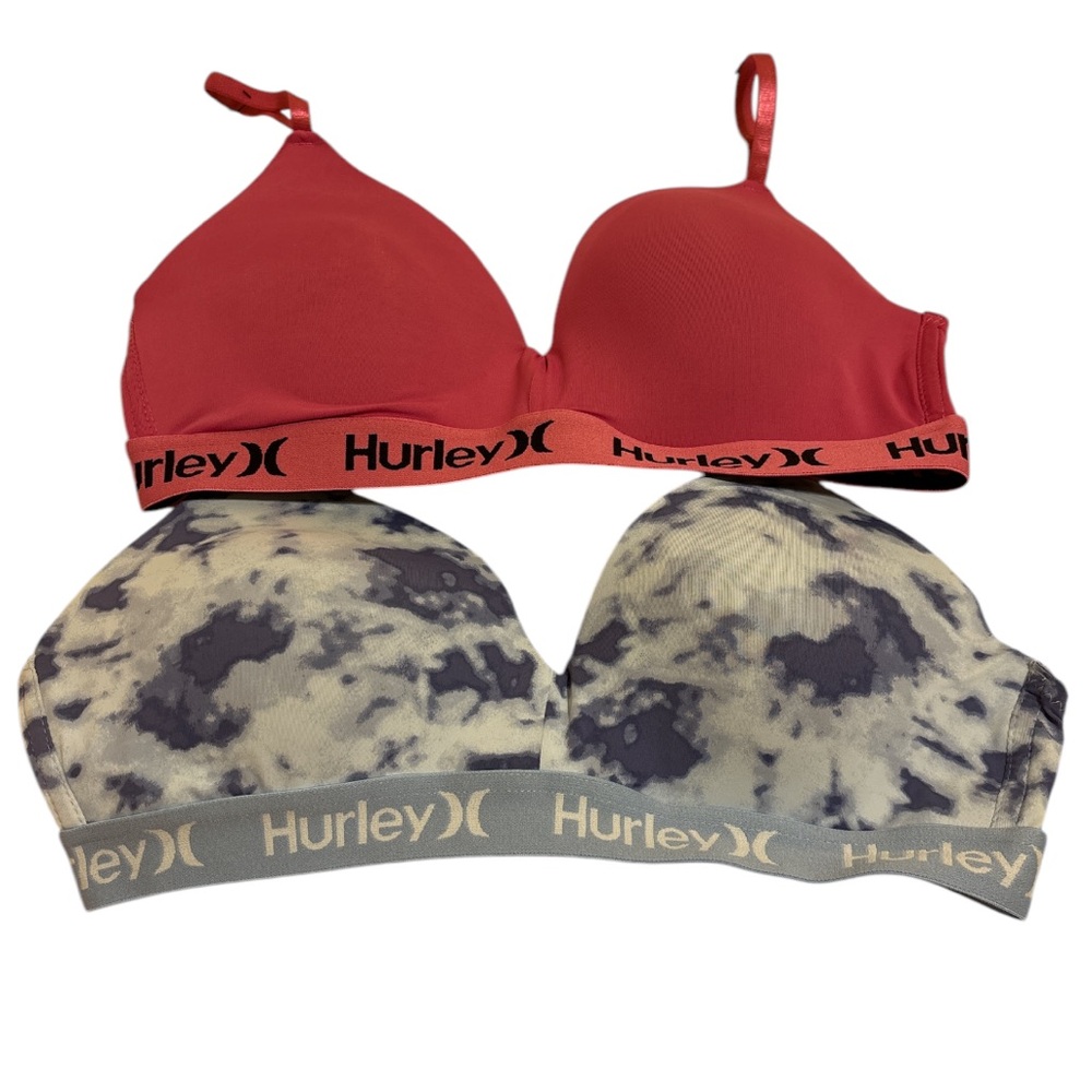 Pink & blue Hurley wireless bras